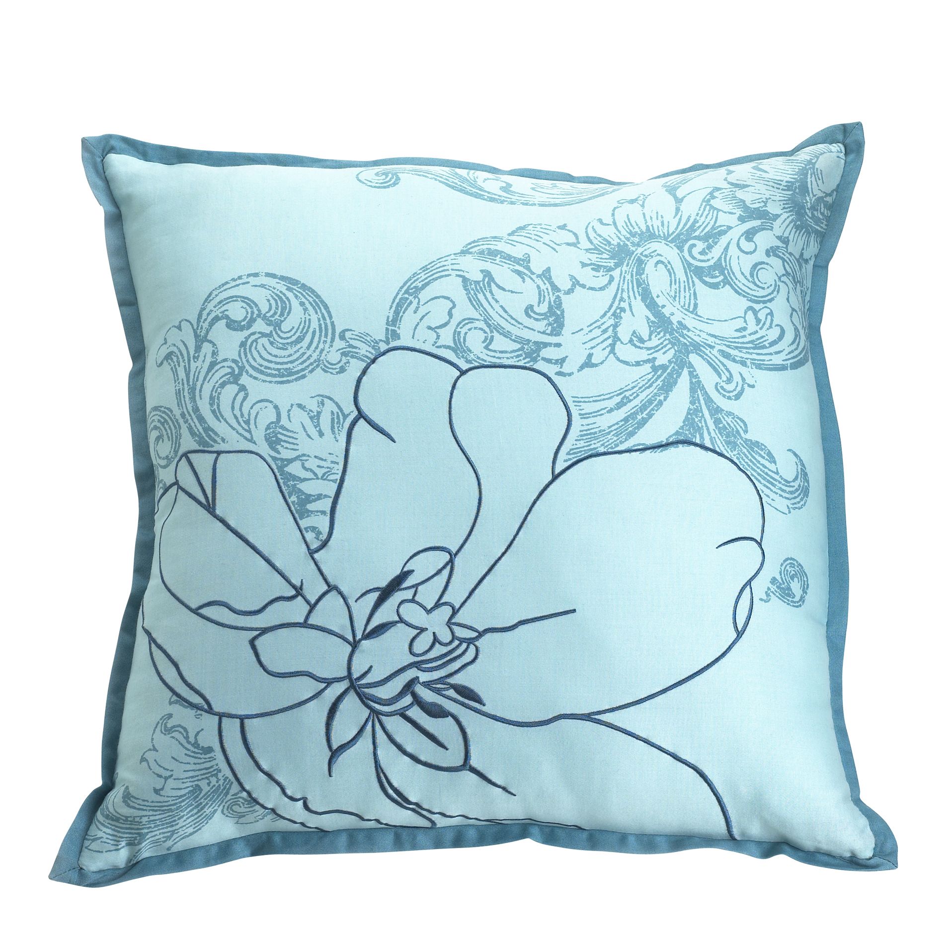 Jaclyn Smith Abstract Floral Decorative Pillow 18X18