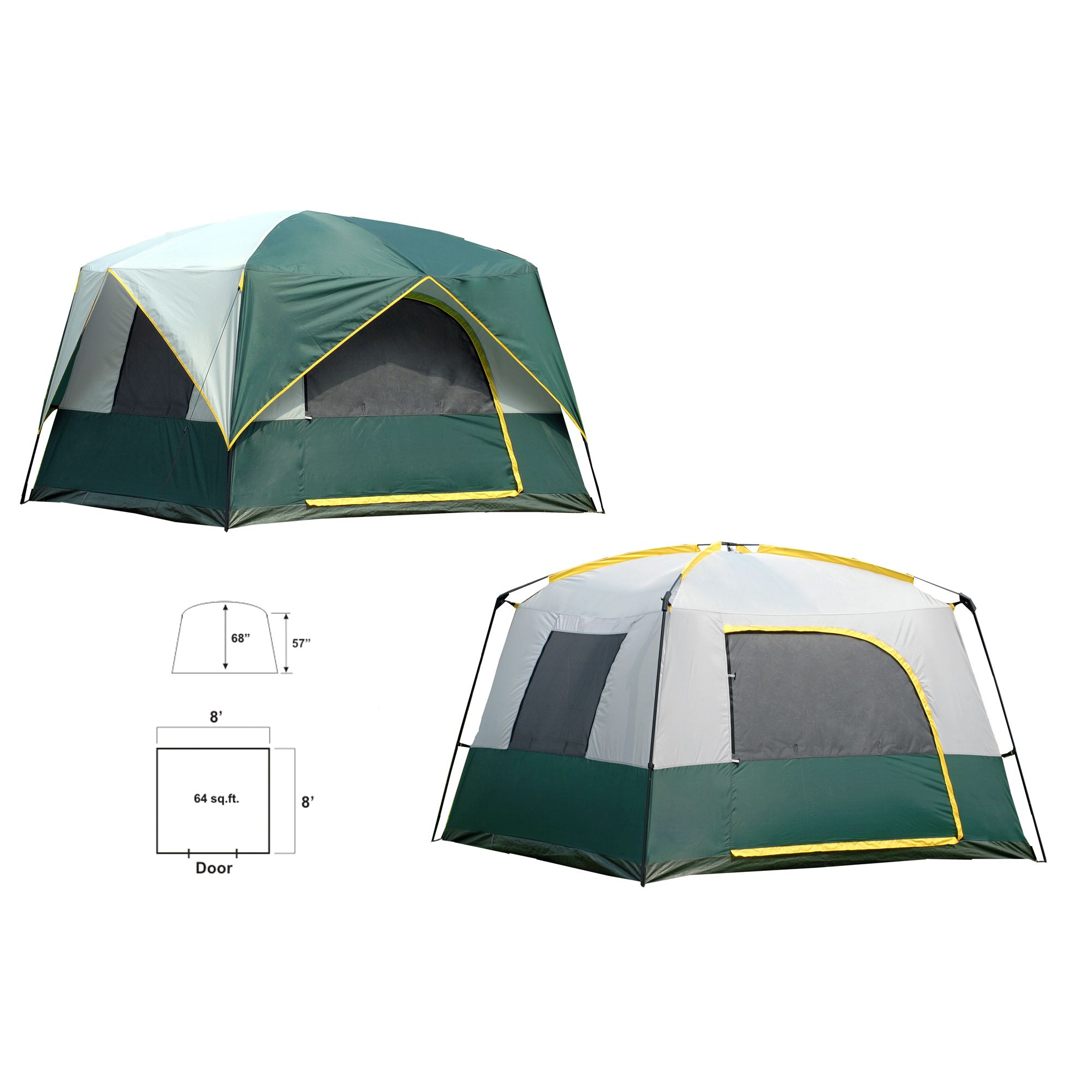 Giga Tent BEAR MOUNTIAN 8'X 8'   8 x 8 Family tent / sleeps 3-4 at Kmart.com