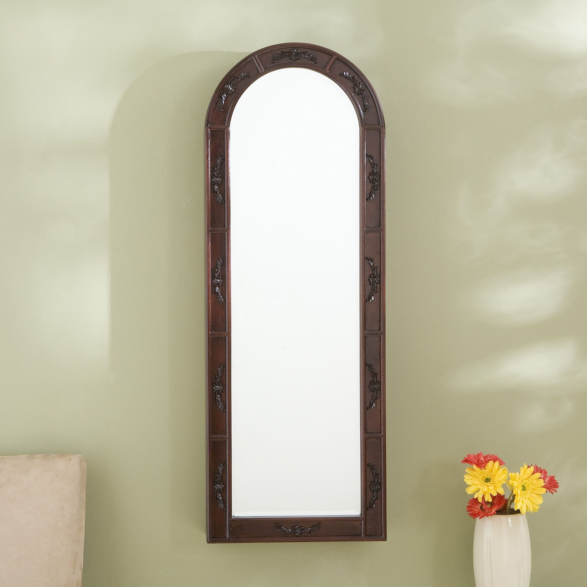 Southern Enterprises, Inc. "ARBOR" WALL-MOUNT JEWELRY MIRROR- DARK CHERRY at Kmart.com