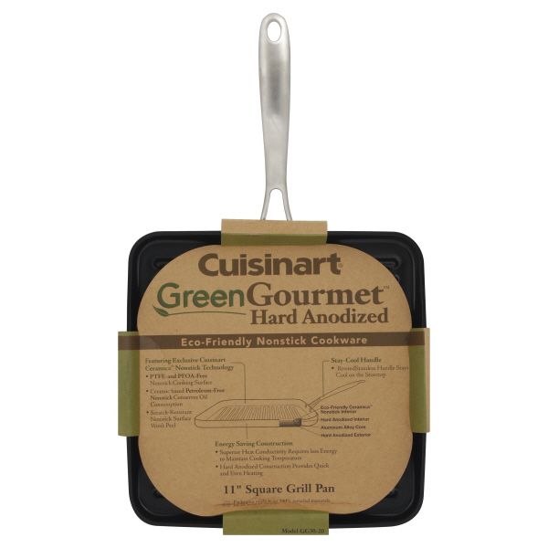 Cuisinart Green Gourmet Grill Pan  Square  11 Inch  1 grill pan