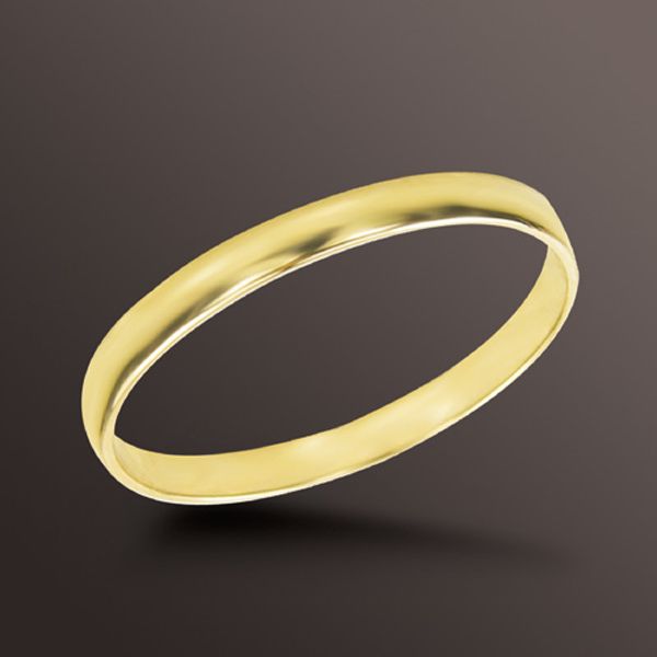2mm Plain Wedding Band in 14K Yellow Gold