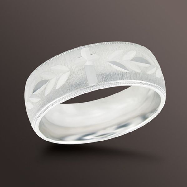 8mm Engraved Wedding Band in Sterling Silver at Sears.com