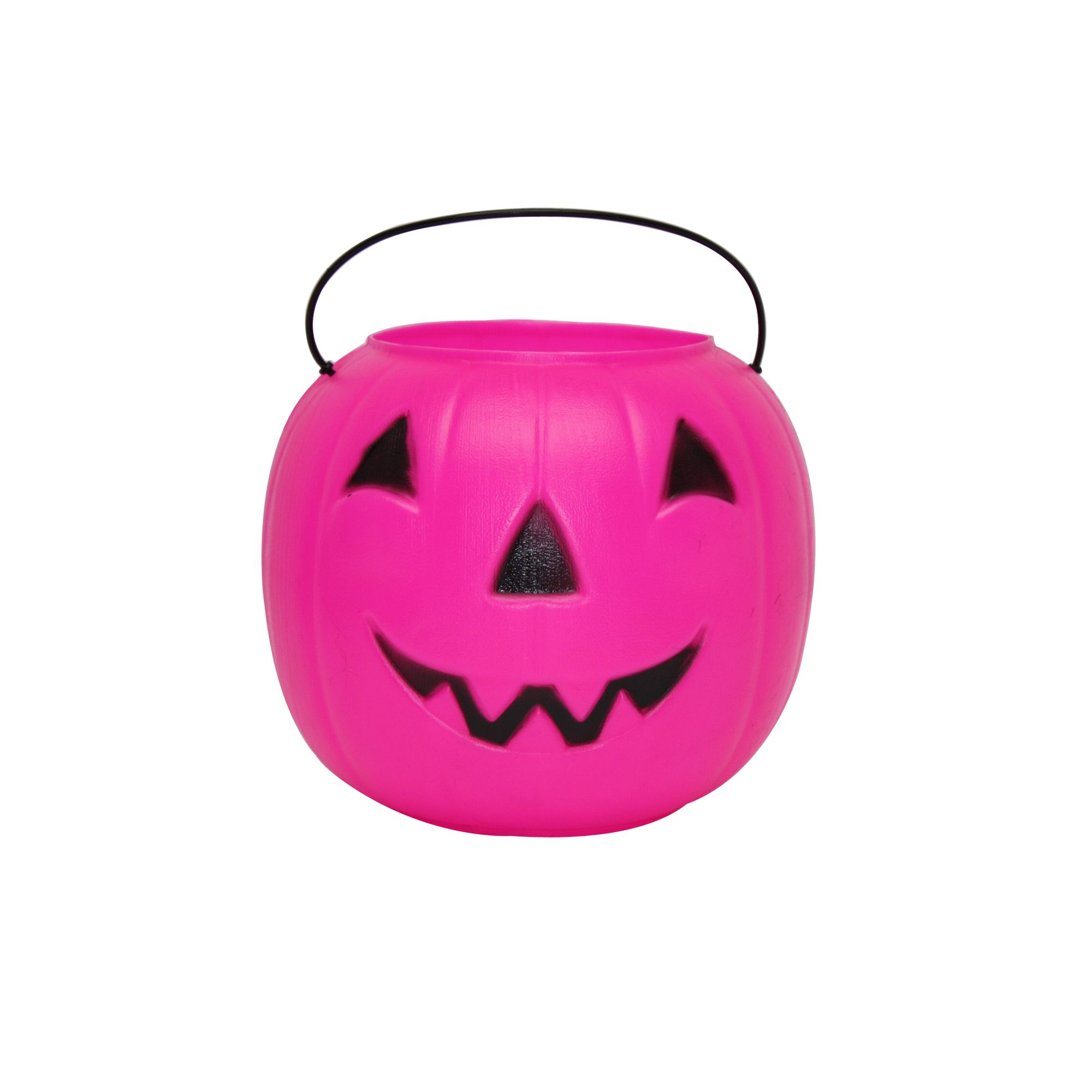 Pink Pumpkin Halloween Candy Bucket - 10 Inches at mygofer.com