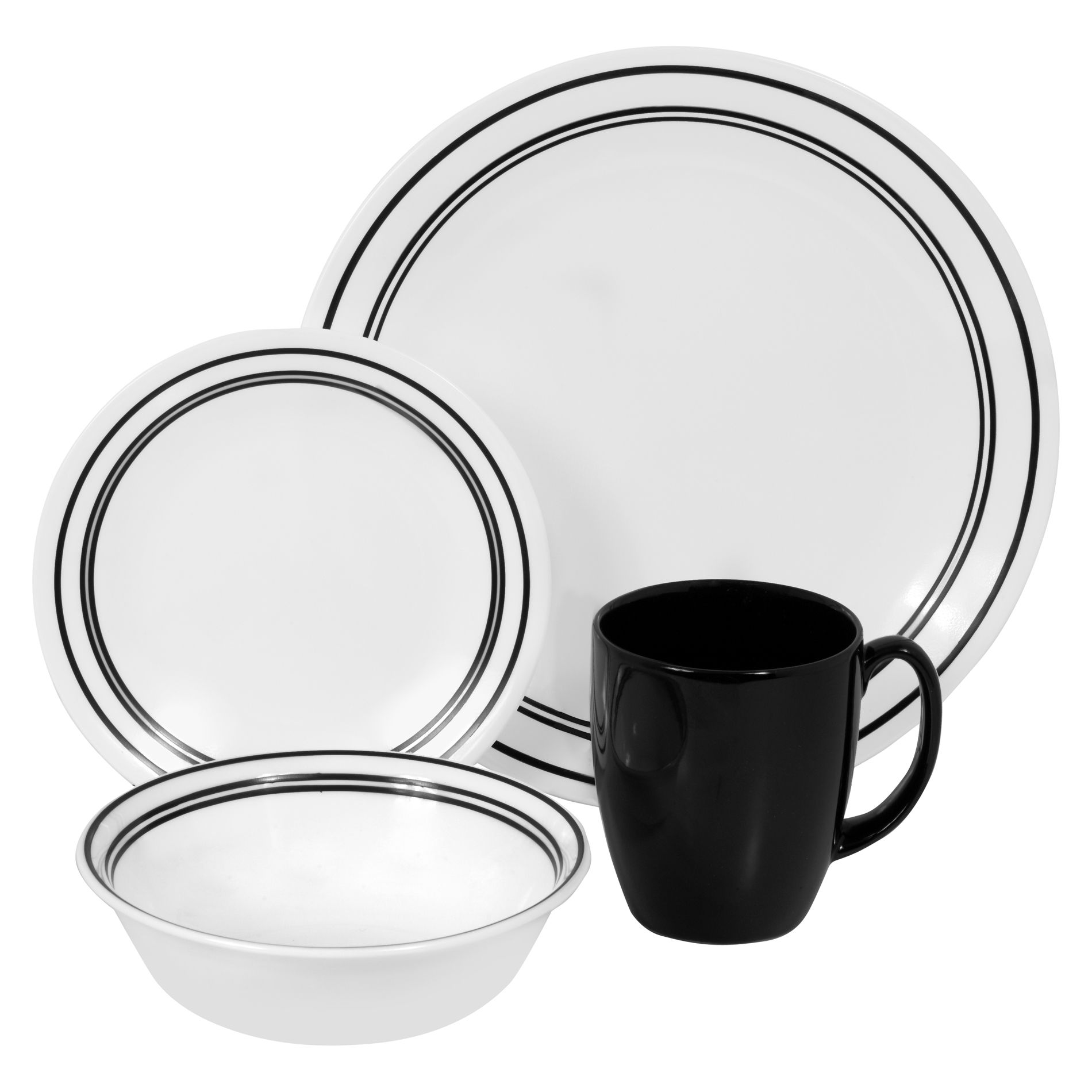 Corelle 16pc St-Classic Cafe-Blk at Sears.com