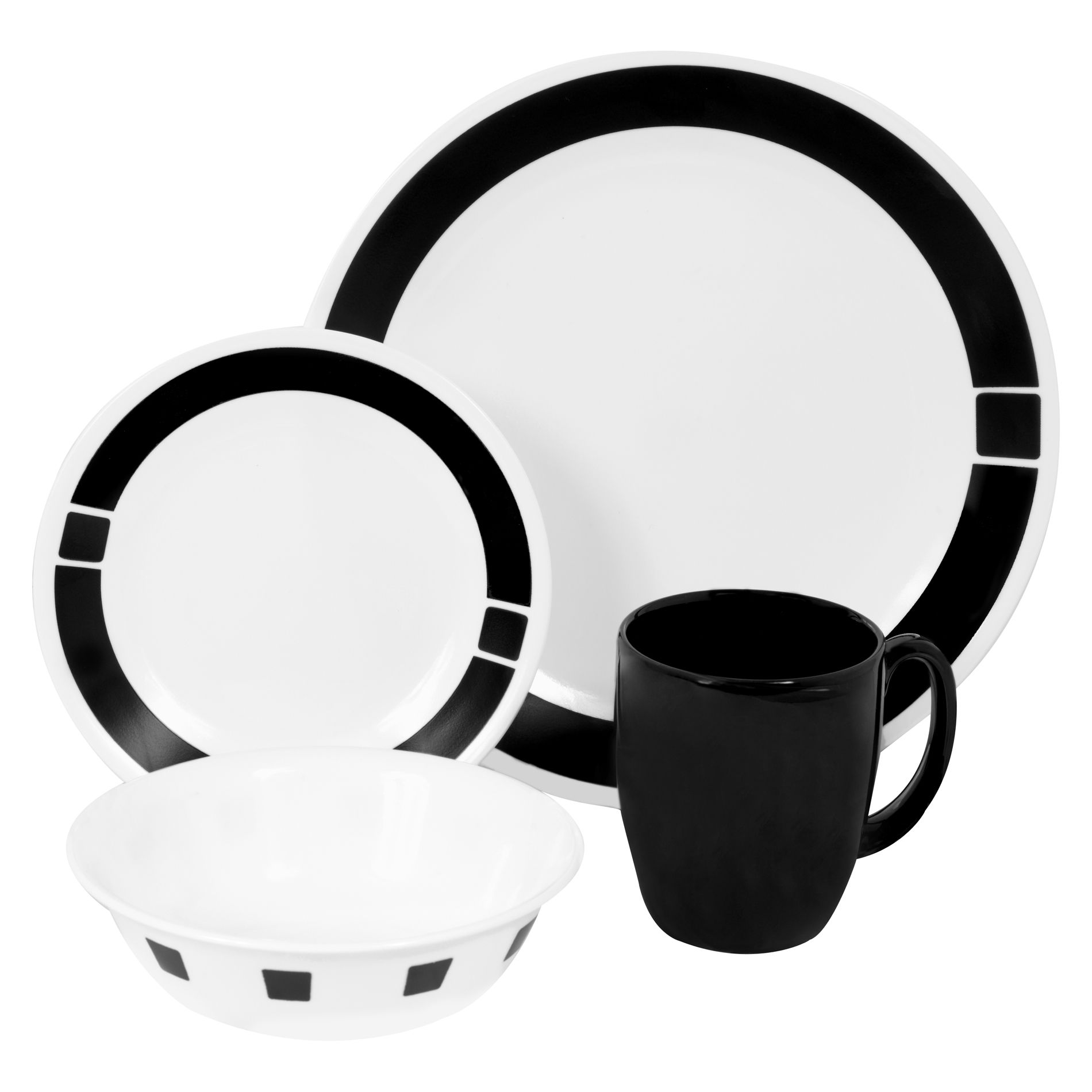 Corelle Livingware Urban Black 16 Piece Dinnerware Set at Kmart.com