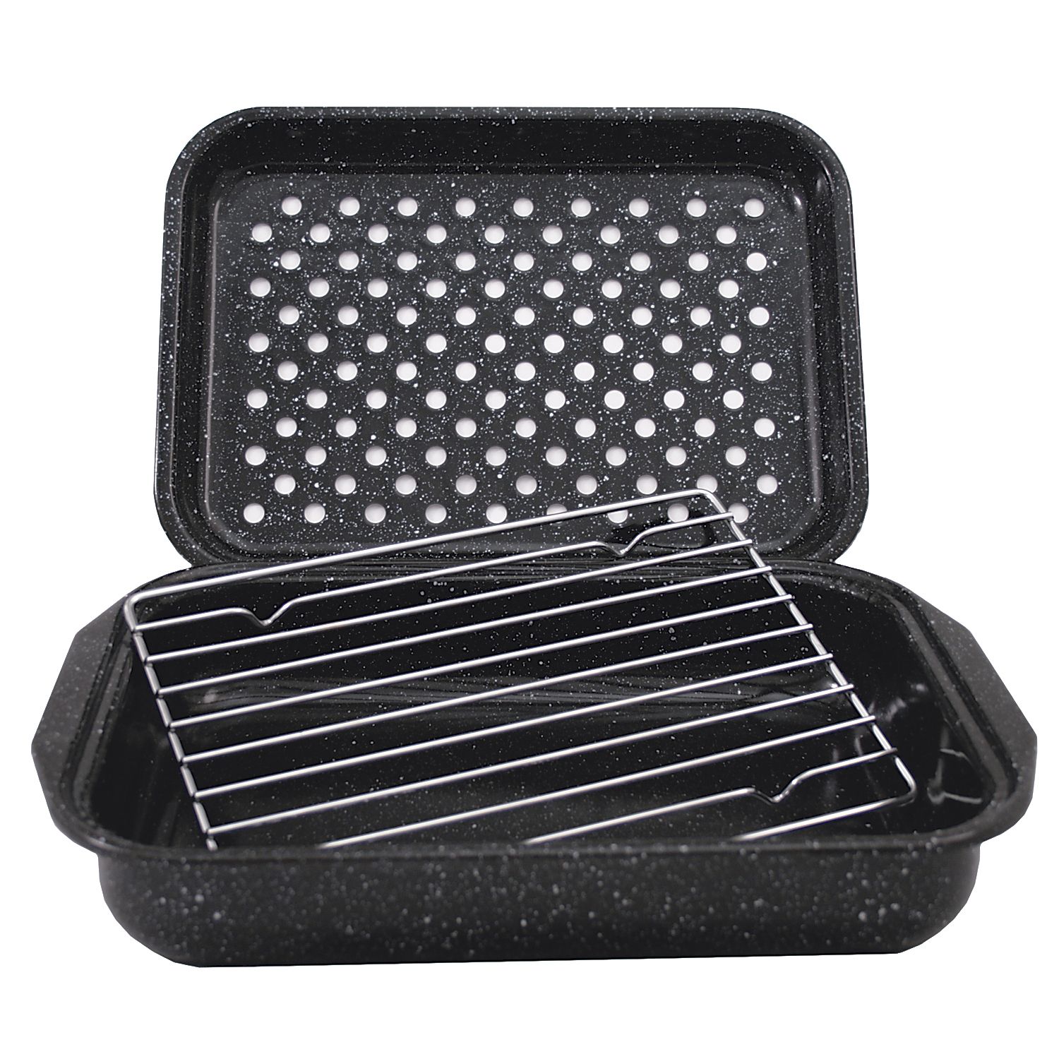 Graniteware 3 Piece Bake Broil and Grill Pan