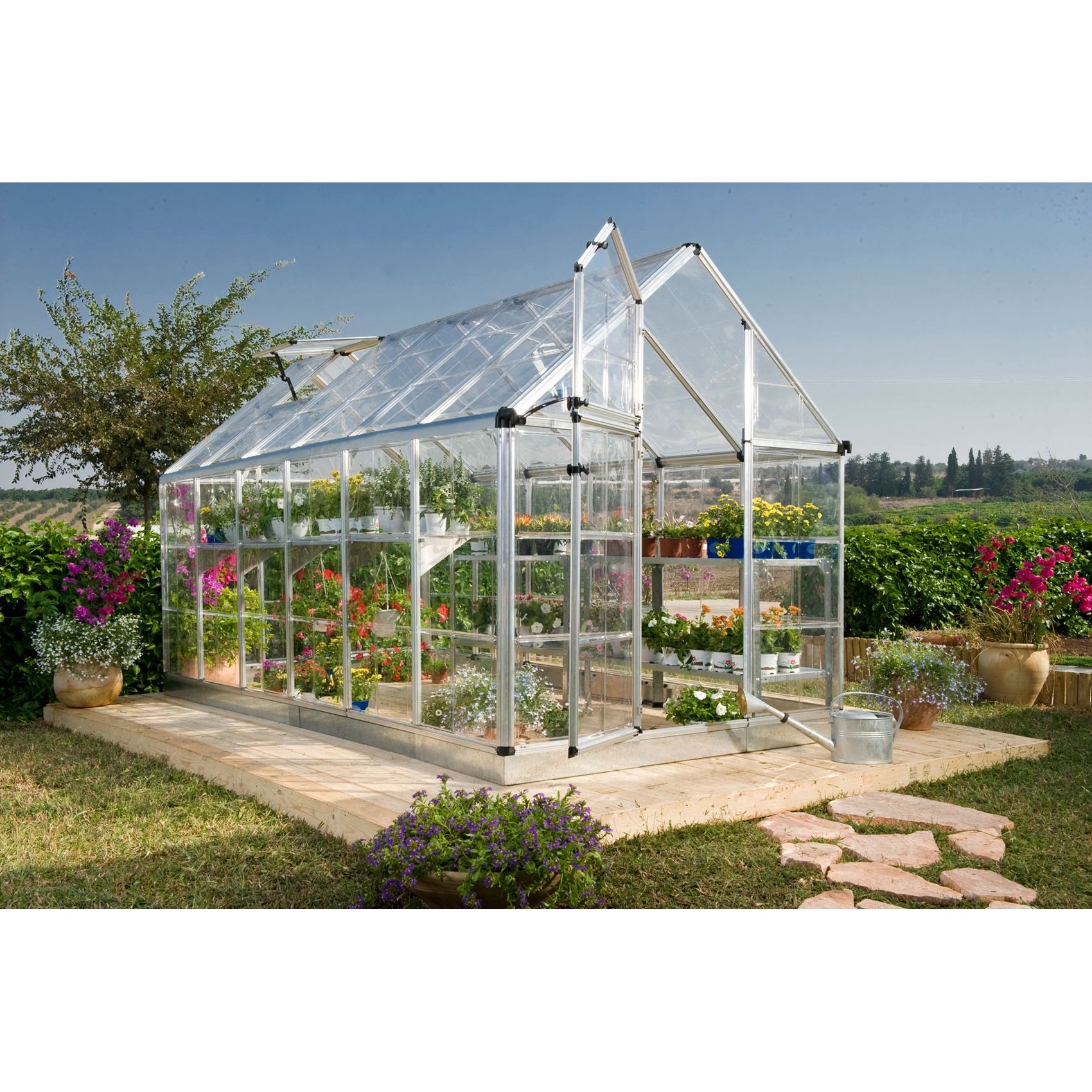 Palram HG6016 Snap and Grow 6 x 16 Greenhouse - Silver