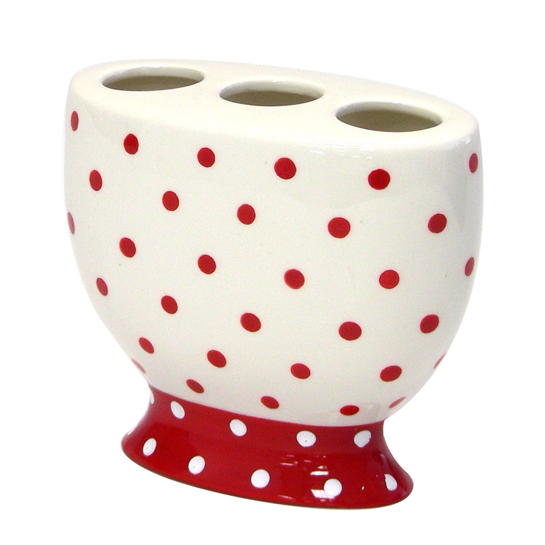 Dots Red Toothbrush Holder