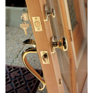 Baldwin Hardware Logan™ Handleset - Polished Brass - Tools - Home Security & Safety - Door Locks ...