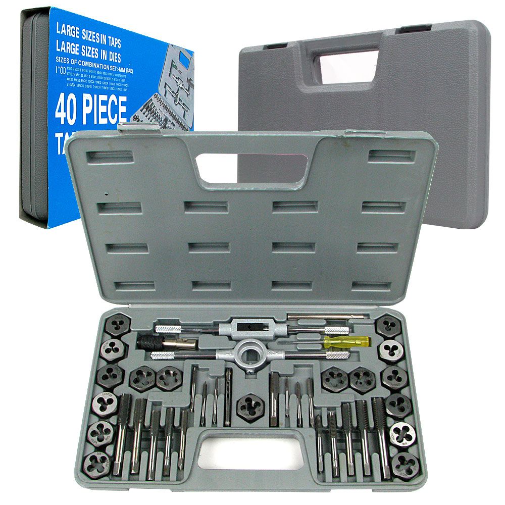 Carbon Steel Tap and Die Set Cut Perfect Threads with Sears