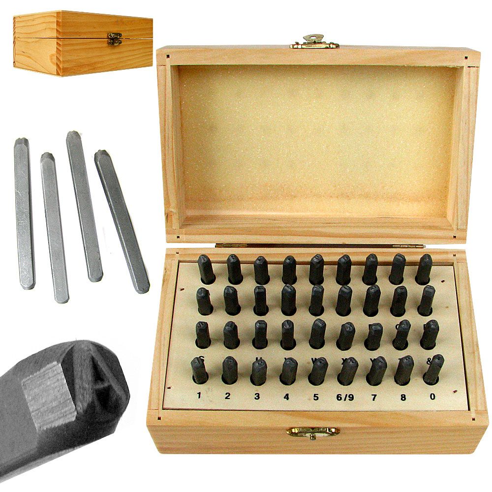 36 pc Premium Grade Letter & Number Stamping Set - 1/4 inch