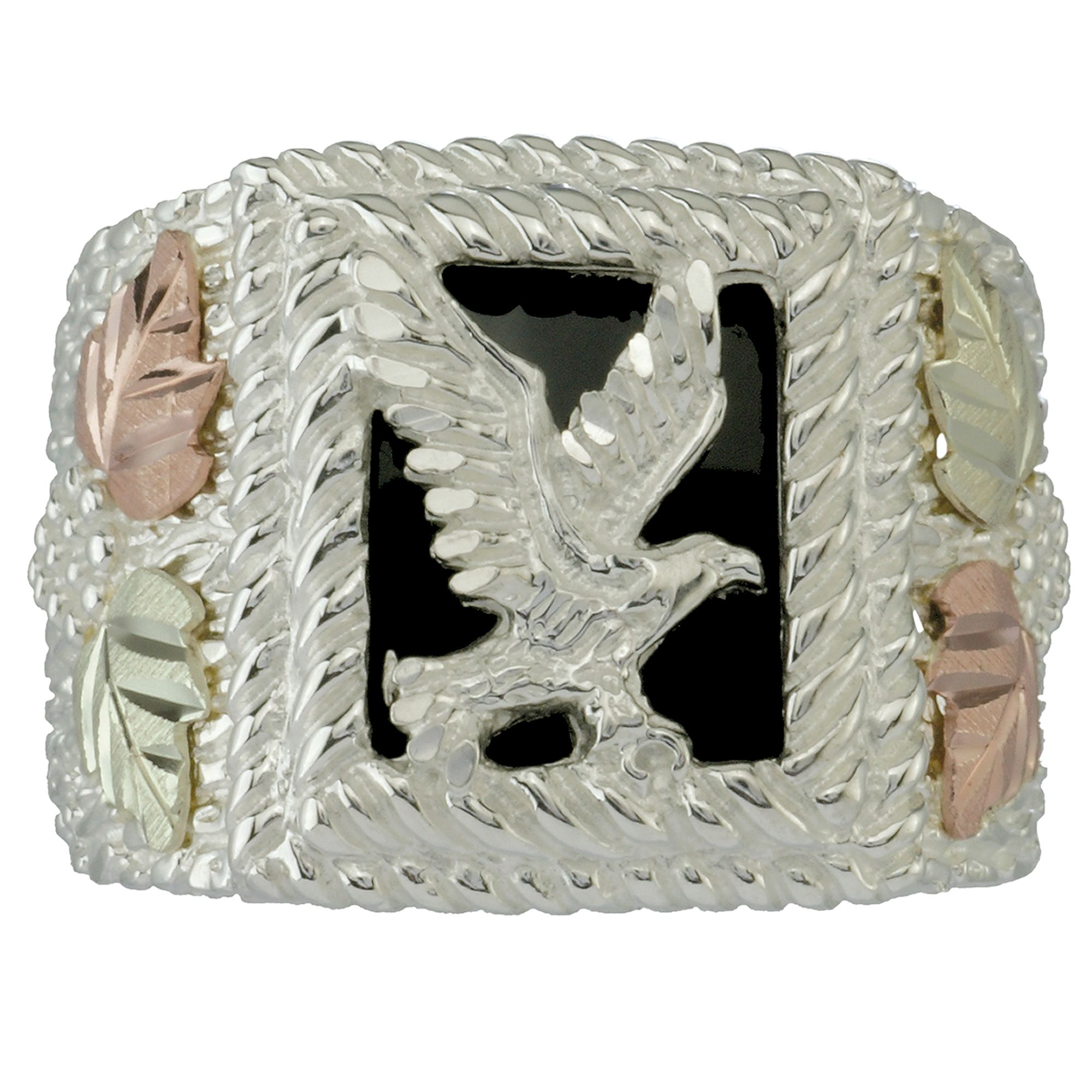 Black Hills Gold Tricolor Sterling Silver Men's Eagle Ring at Sears.com