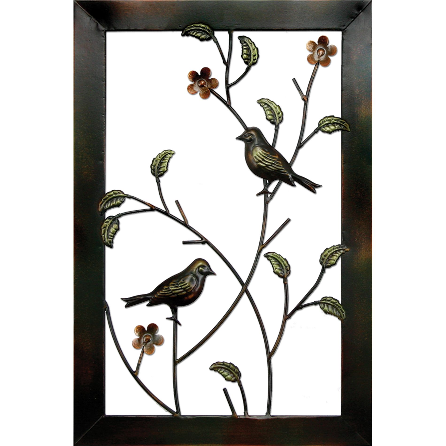 Metal Bird Framed Art Wall Decor