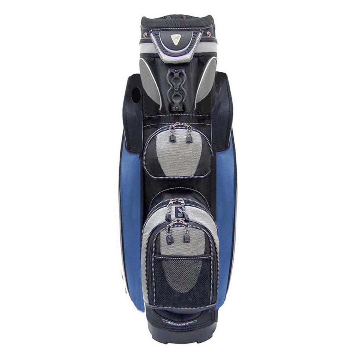 Affinity Golf Pro Series Plus Cart Bag Charcoal/Blue/Silver at mygofer.com