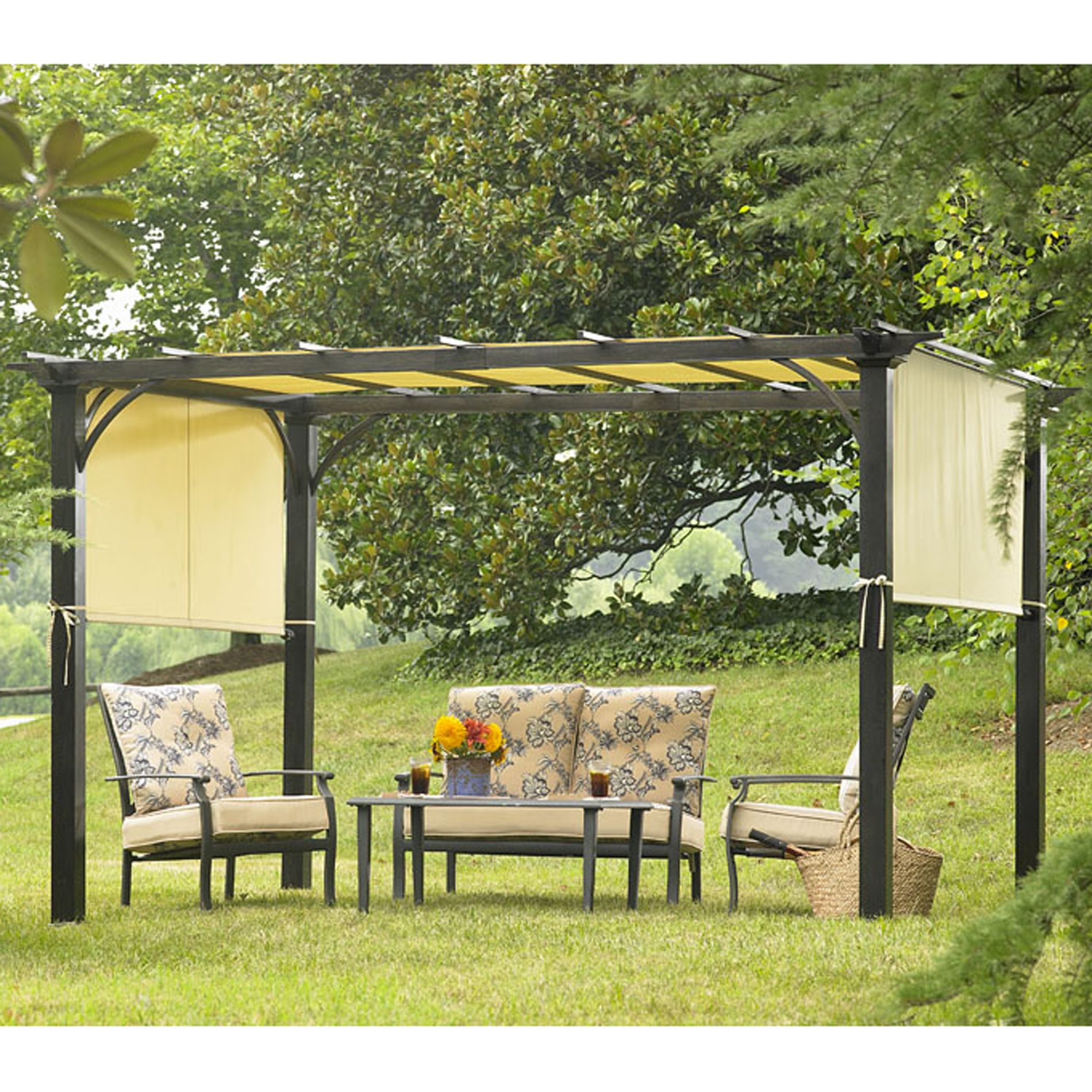 Garden Oasis Pergola Deluxe Shaded Canopy - Outdoor Living ...