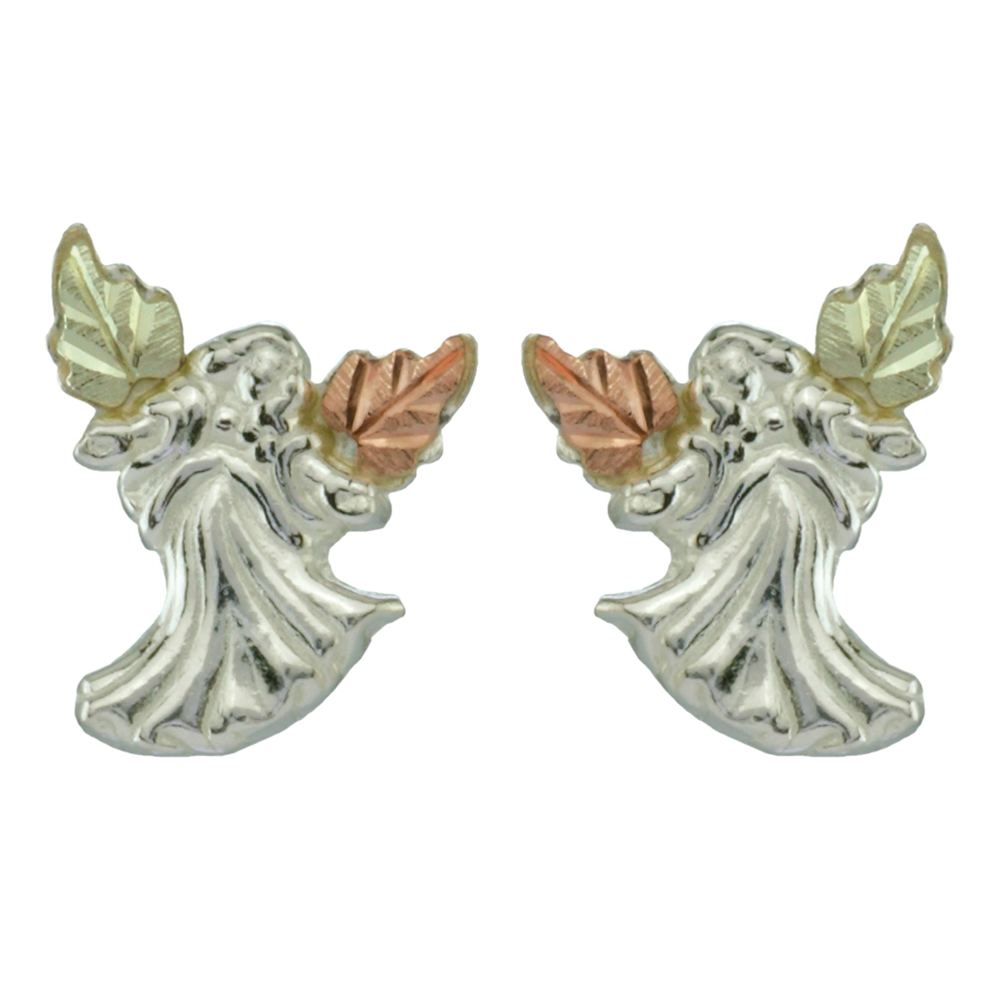 Black Hills Gold Tricolor Sterling Silver Angel Earrings at Kmart.com