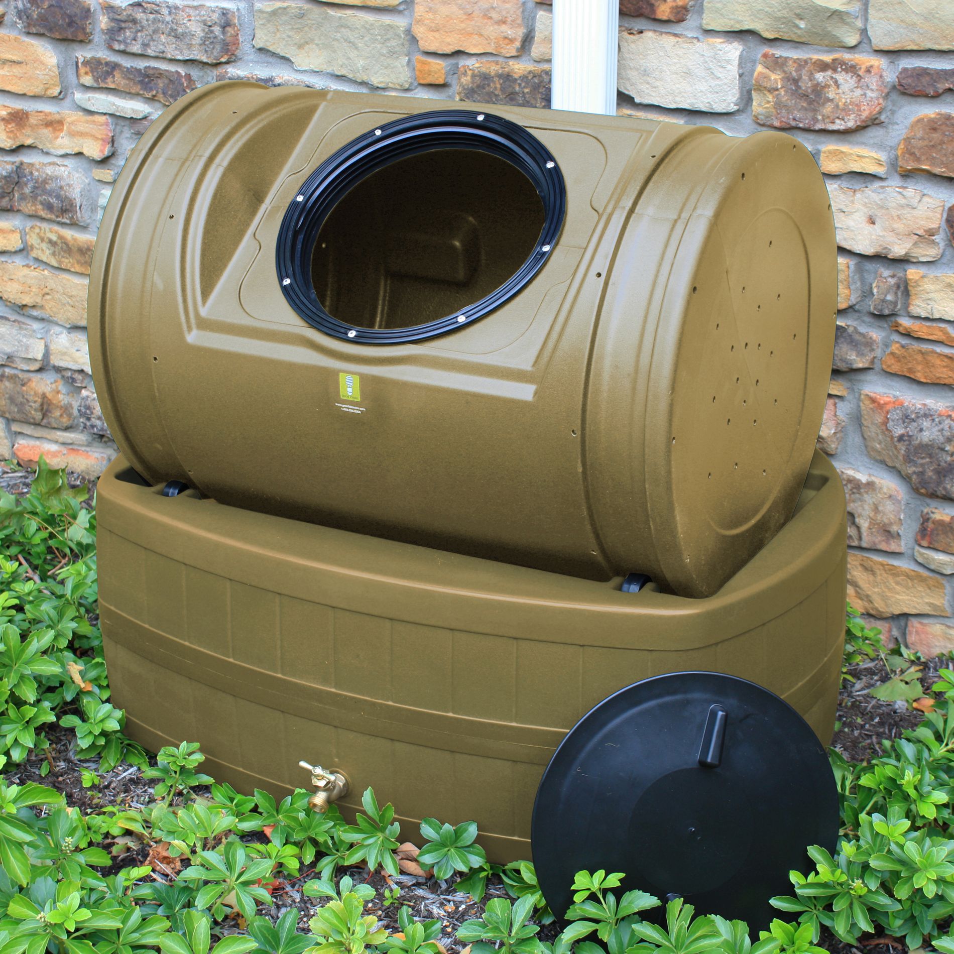 Compost Wizard 47 Gal. Rain Barrel/7 cu. ft. Composter - Khaki at Kmart.com