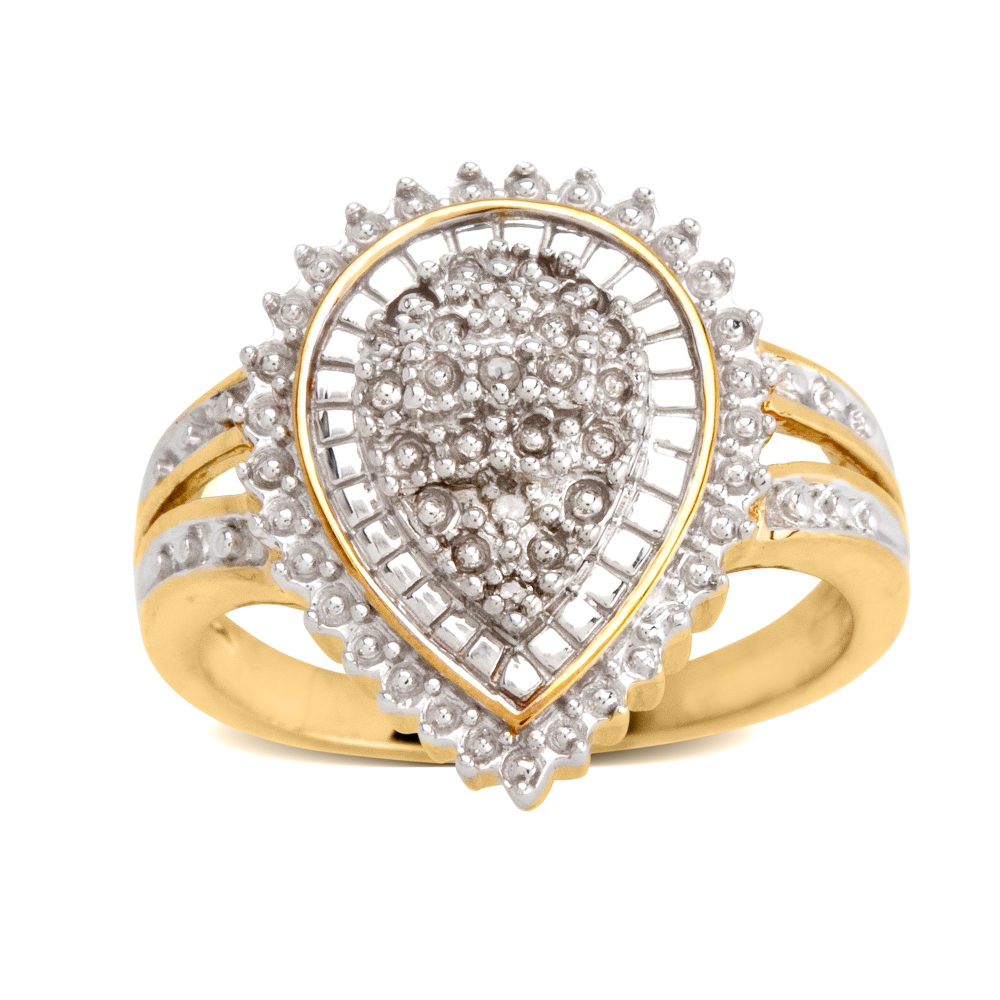 Diamond Accent Cluster  Ring