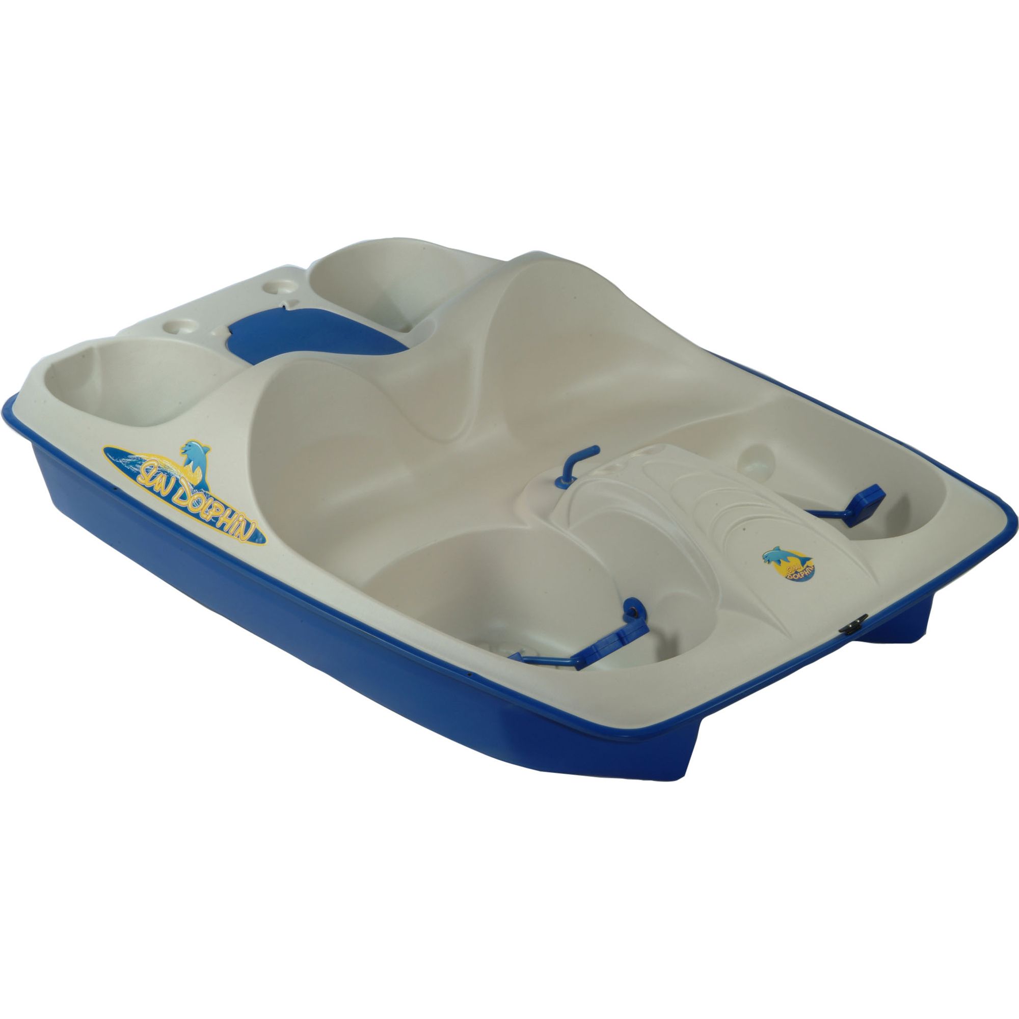 Sun Dolphin Five Person Pedal Boat Cream - Blue with Stainless Steel Packag...