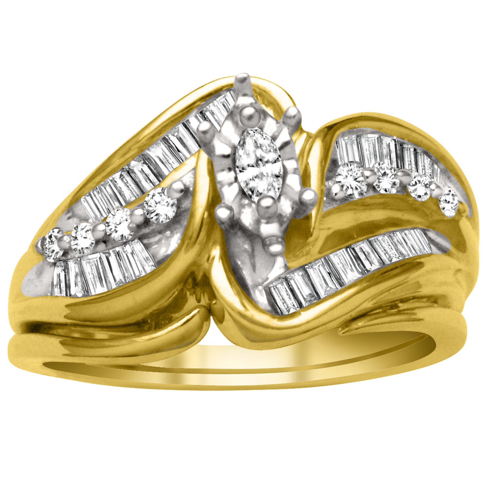 1/2cttw Diamond Ring in 10K Yellow Gold at Kmart.com