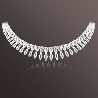 Silver cleopatra necklace clearance