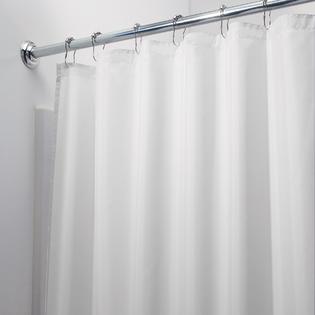 Inter Design Shower Stall Curtain Fabric White - Bed & Bath ...