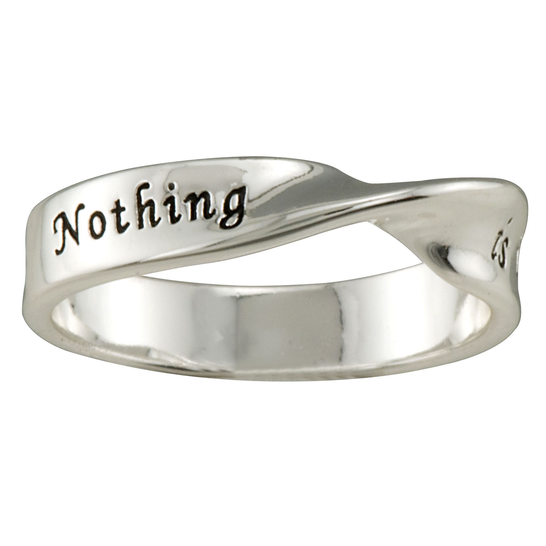 Nothing Is Impossible Ring in Sterling Silver_in Size 7