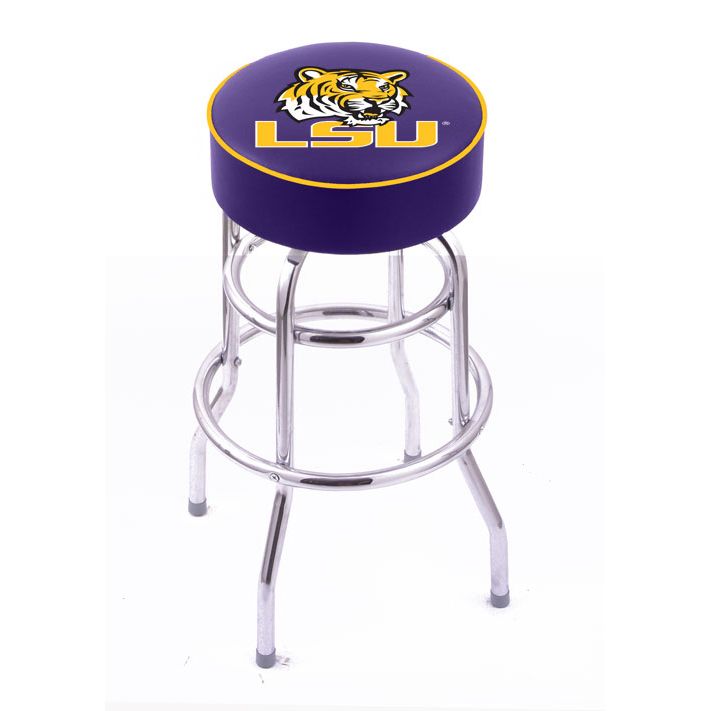 Louisiana State University Double&#45;ring swivel bar stool