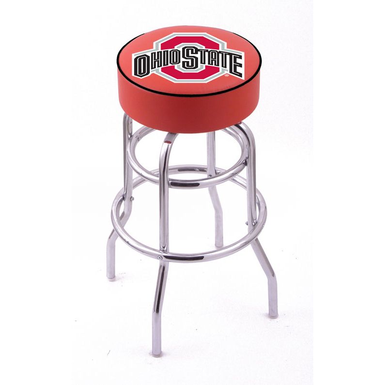 Ohio State University Double&#45;ring swivel bar stool