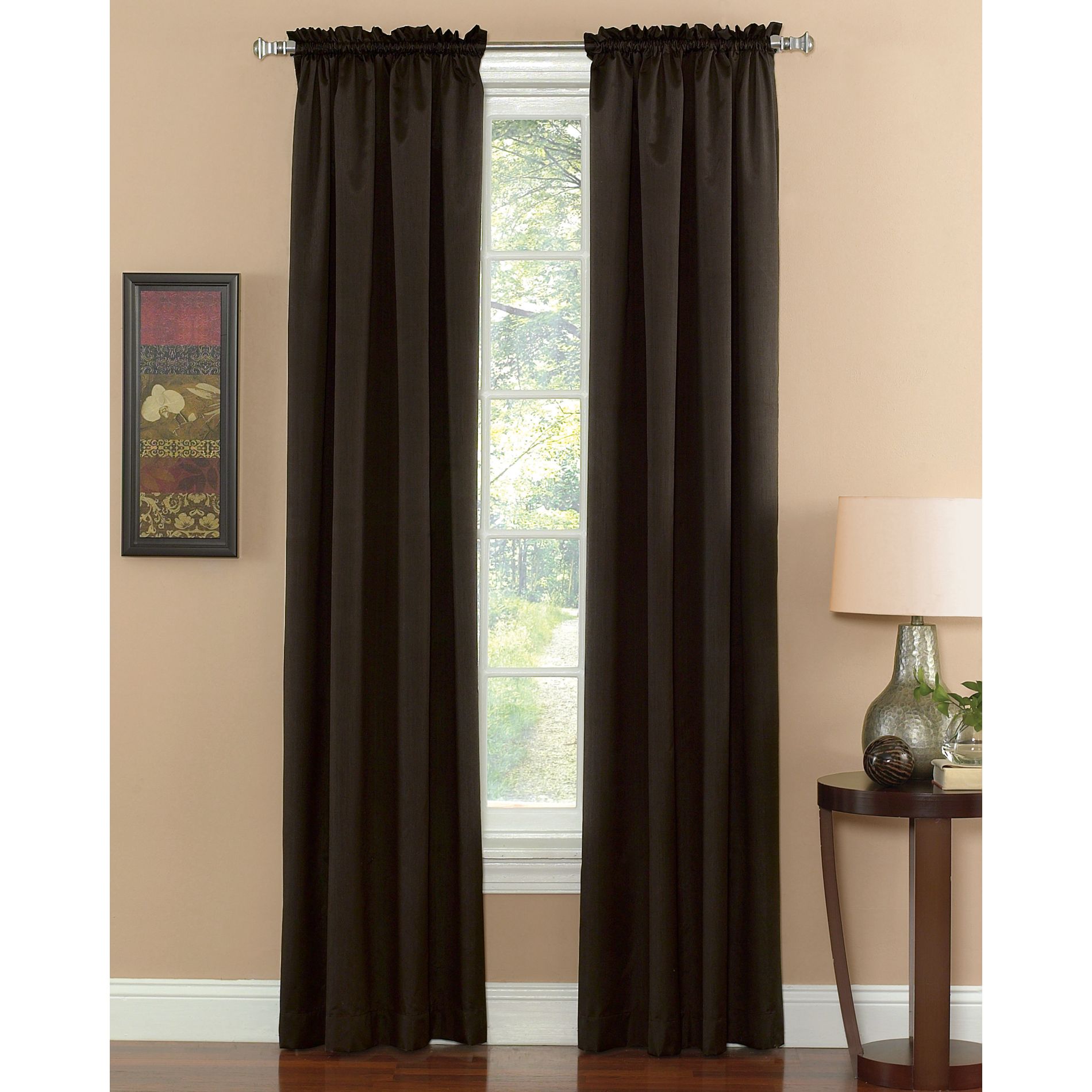 Thermal Weave Black Window Panel at Kmart.com