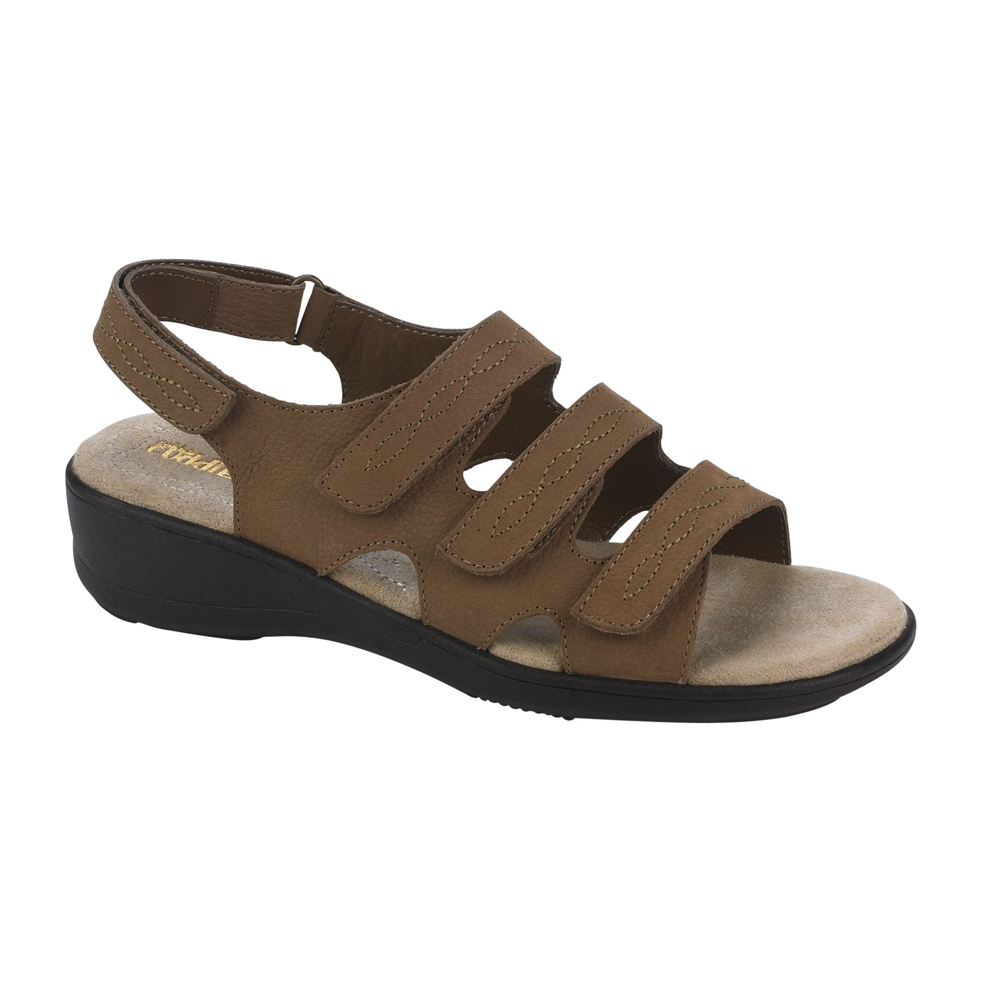 Cobbie Cuddlers Women's Beatrice Velcro Slingback Sandal Wide Width - Brown at Kmart.com