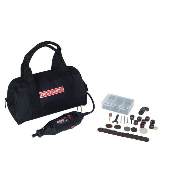 Craftsman 61121 Corded Single Speed Rotary Tool Kit 20 Accessories