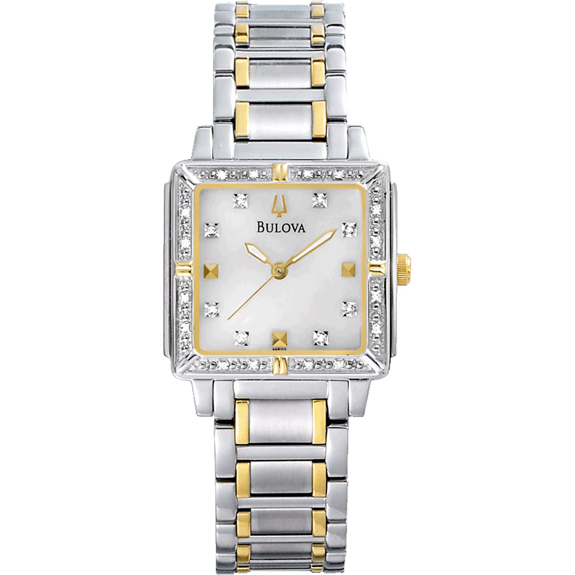 Bulova Ladies Watch w/Diamond/Mother-of-Pearl Dial and Two-tone Band at Sears.com