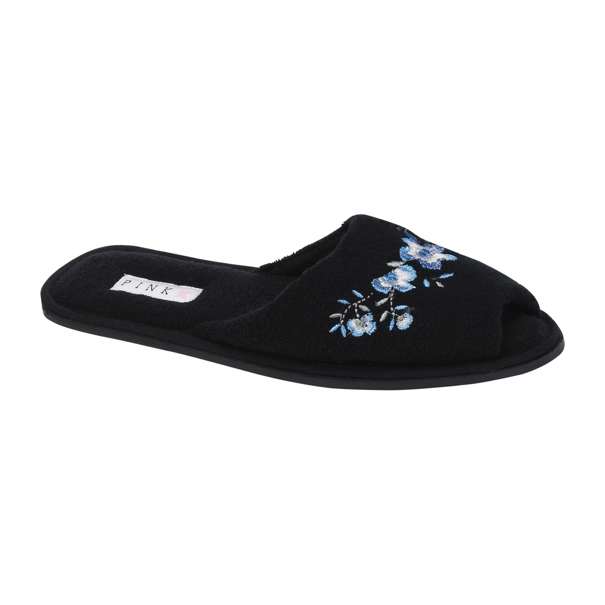Pink K Women's Brenton Peep Toe Slipper - Black at Kmart.com