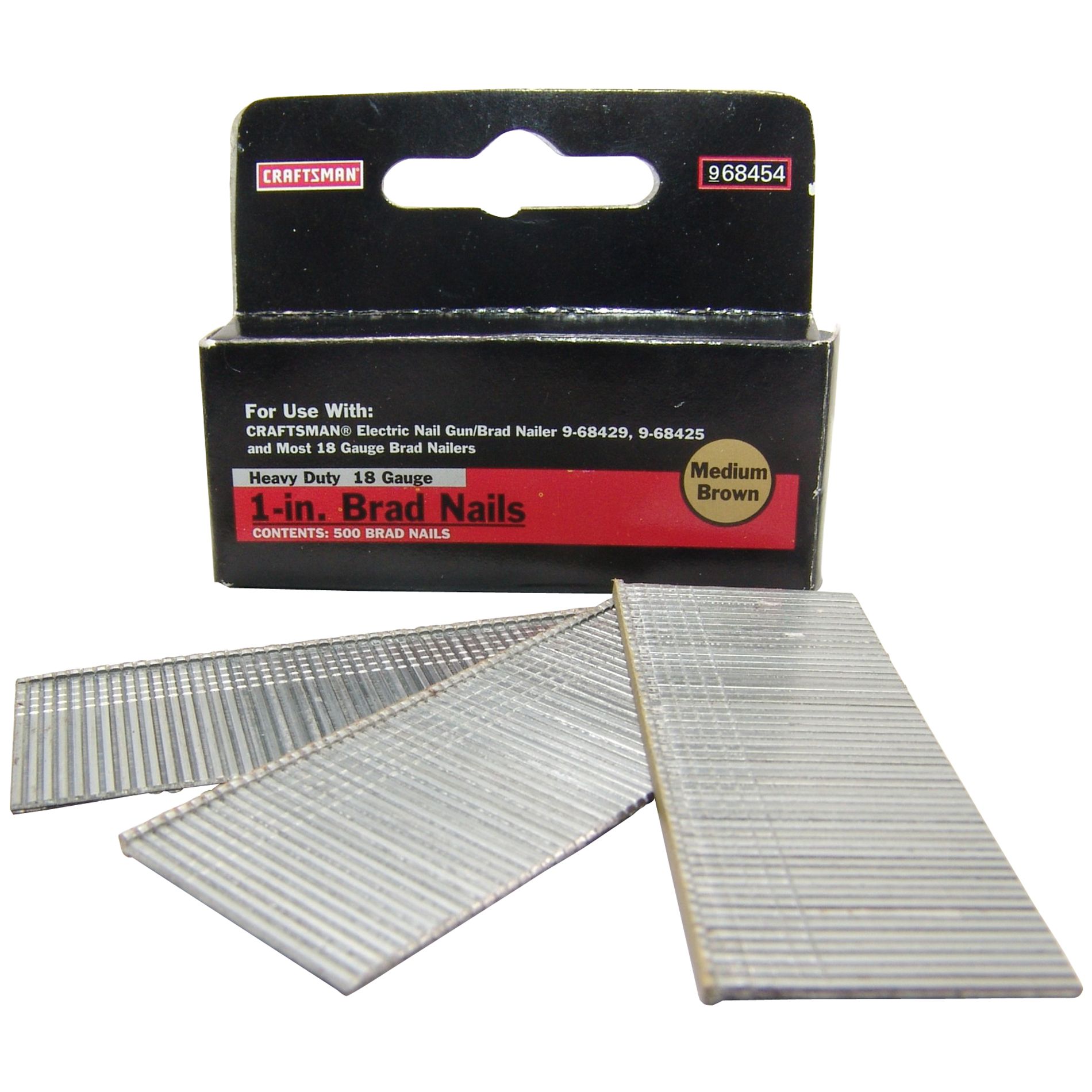 Craftsman 16201CMB 1 in. Medium Brown Brad Nails 500 Pack Sears