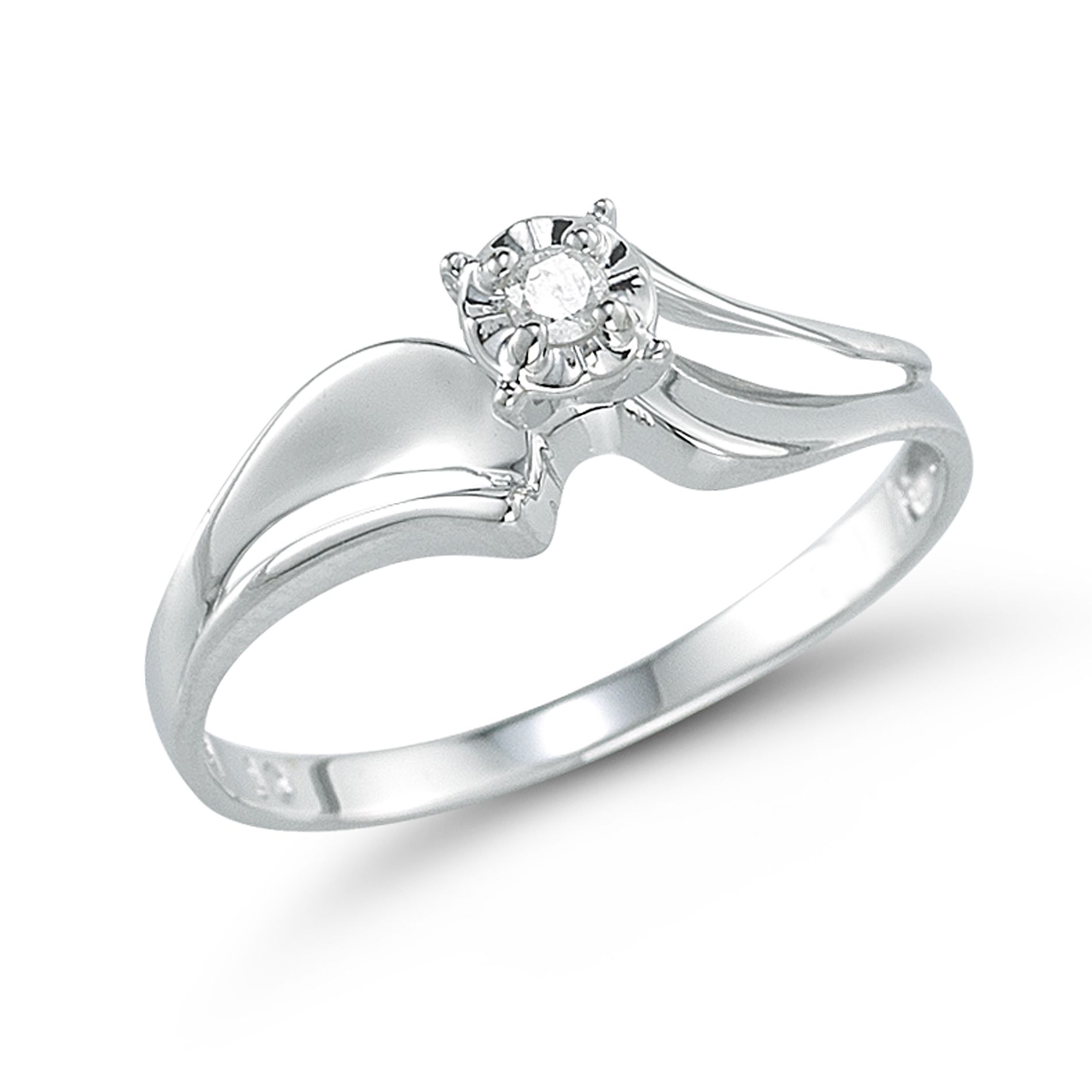 1/20 cttw Round Diamond Ring Made in 10K White Gold at Kmart.com