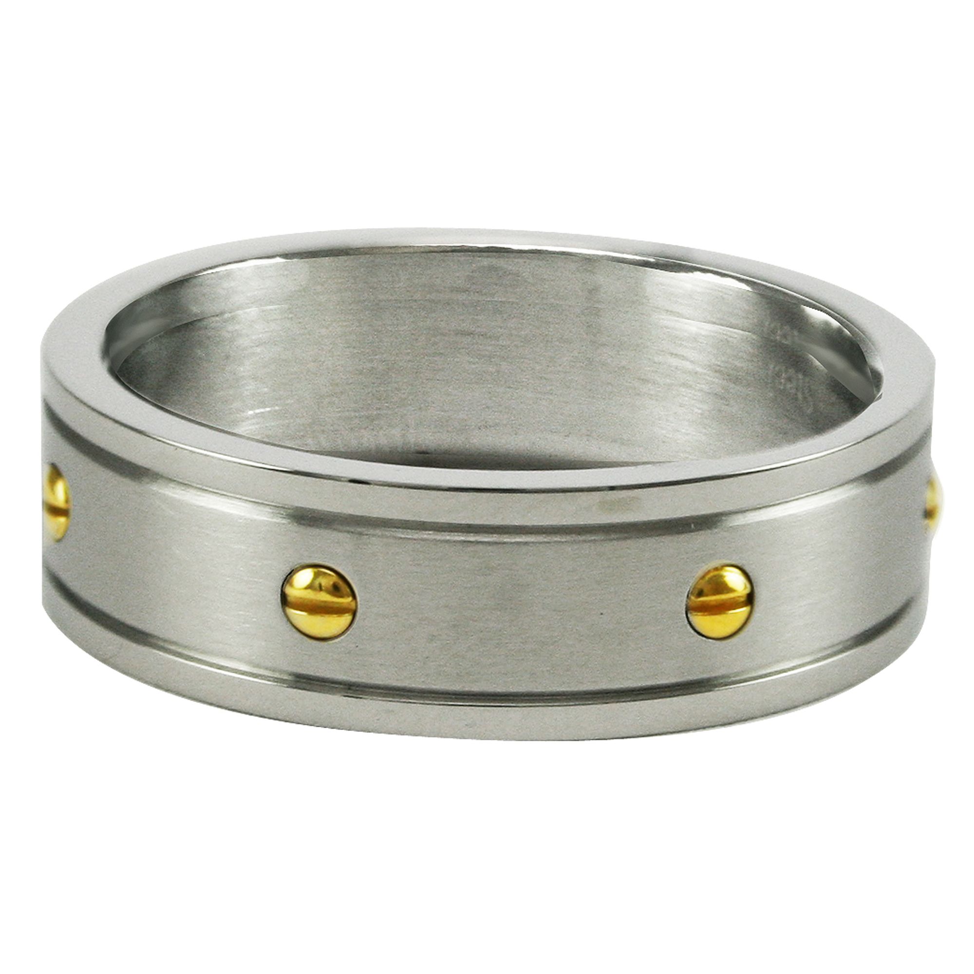 Stainless Steel And Gold Over Stainless Steel Ring at Kmart.com