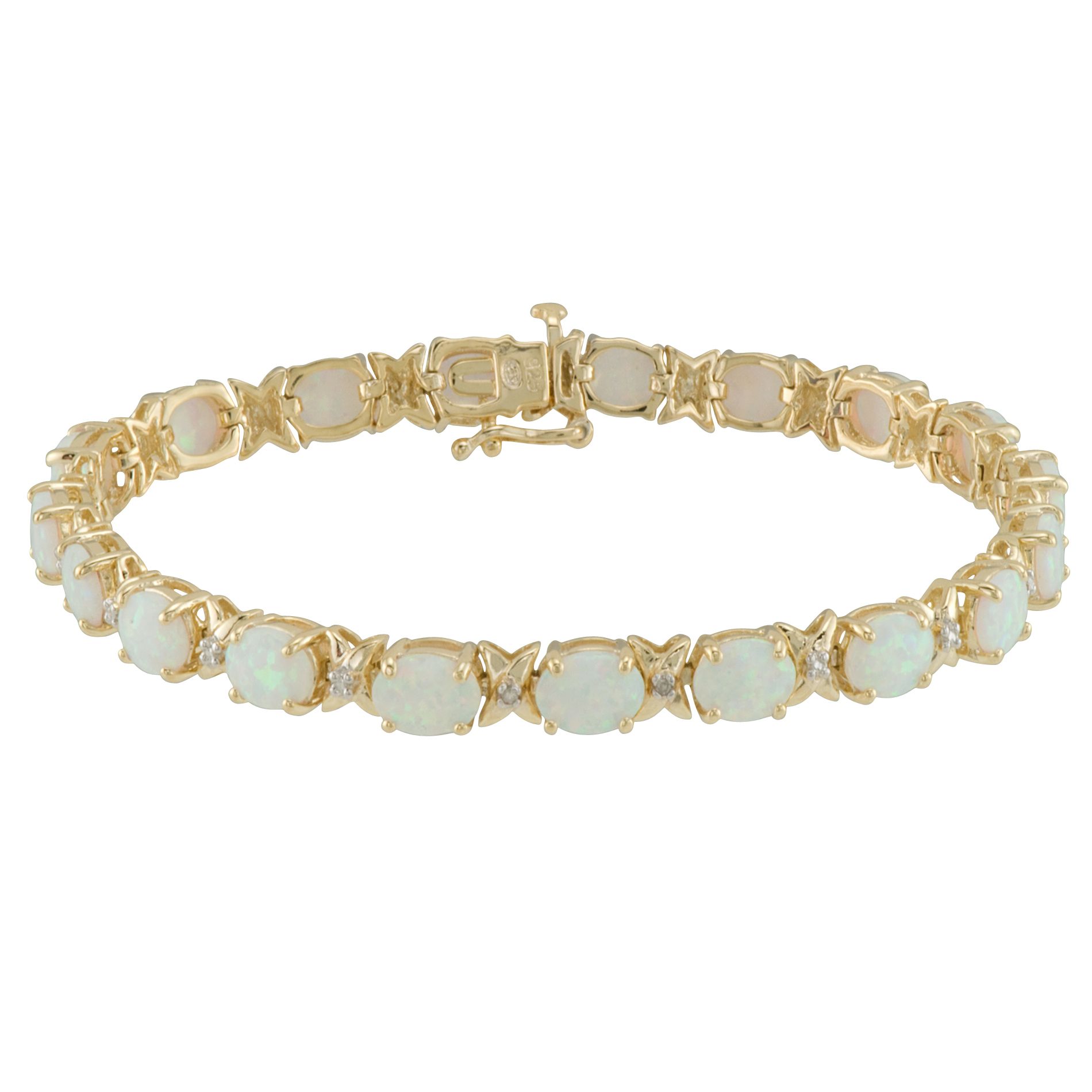 Lab Created Opal Bracelet in 14K Gold Over Sterling Silver at Kmart.com