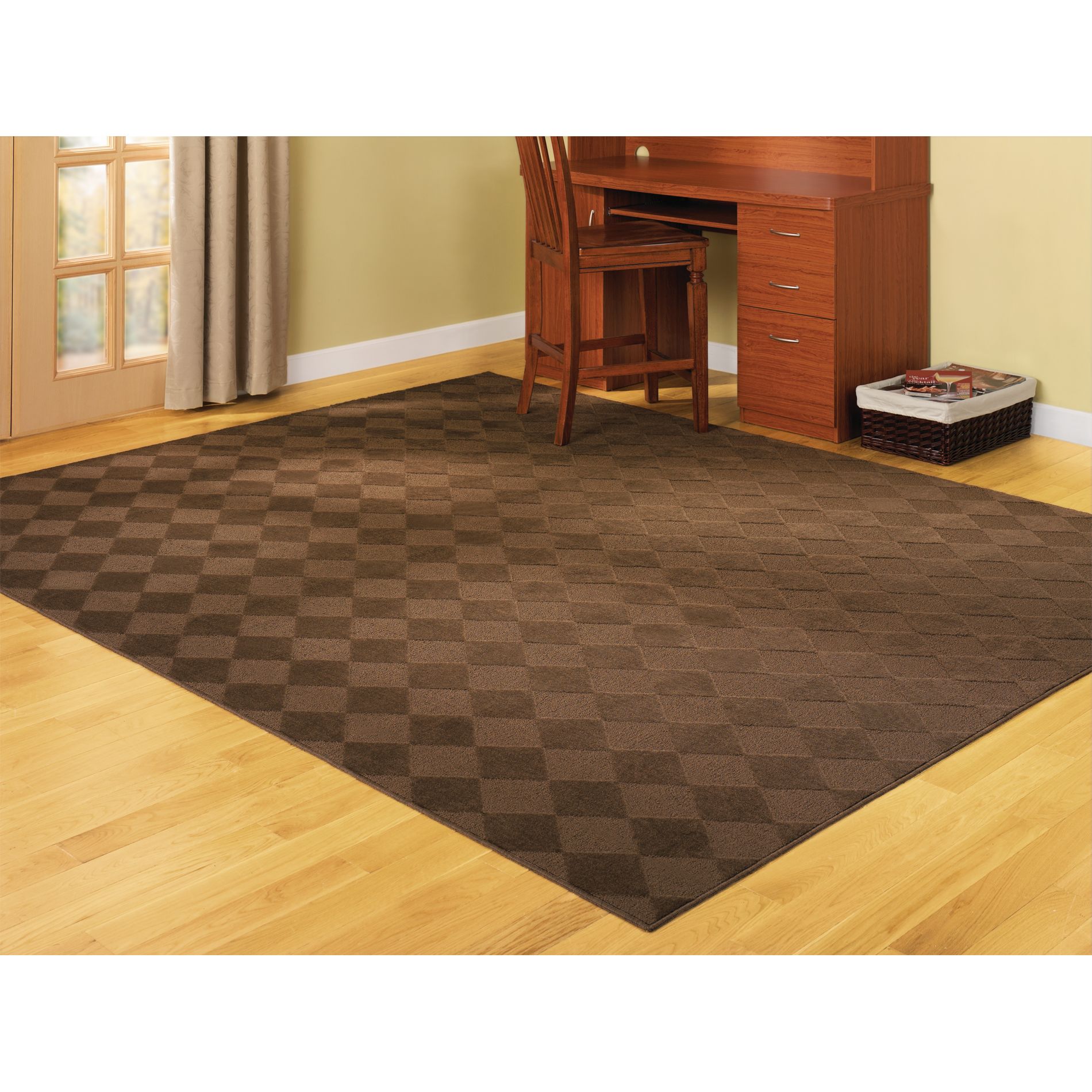Essential Home Diamond Remnant Rug 7.5 X 9.5 - Chocolate at Kmart.com