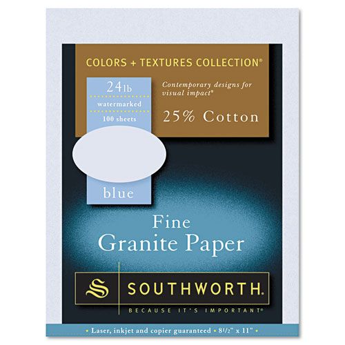 Southworth 24-lb. Fine Granite Paper, Letter, Blue at Kmart.com