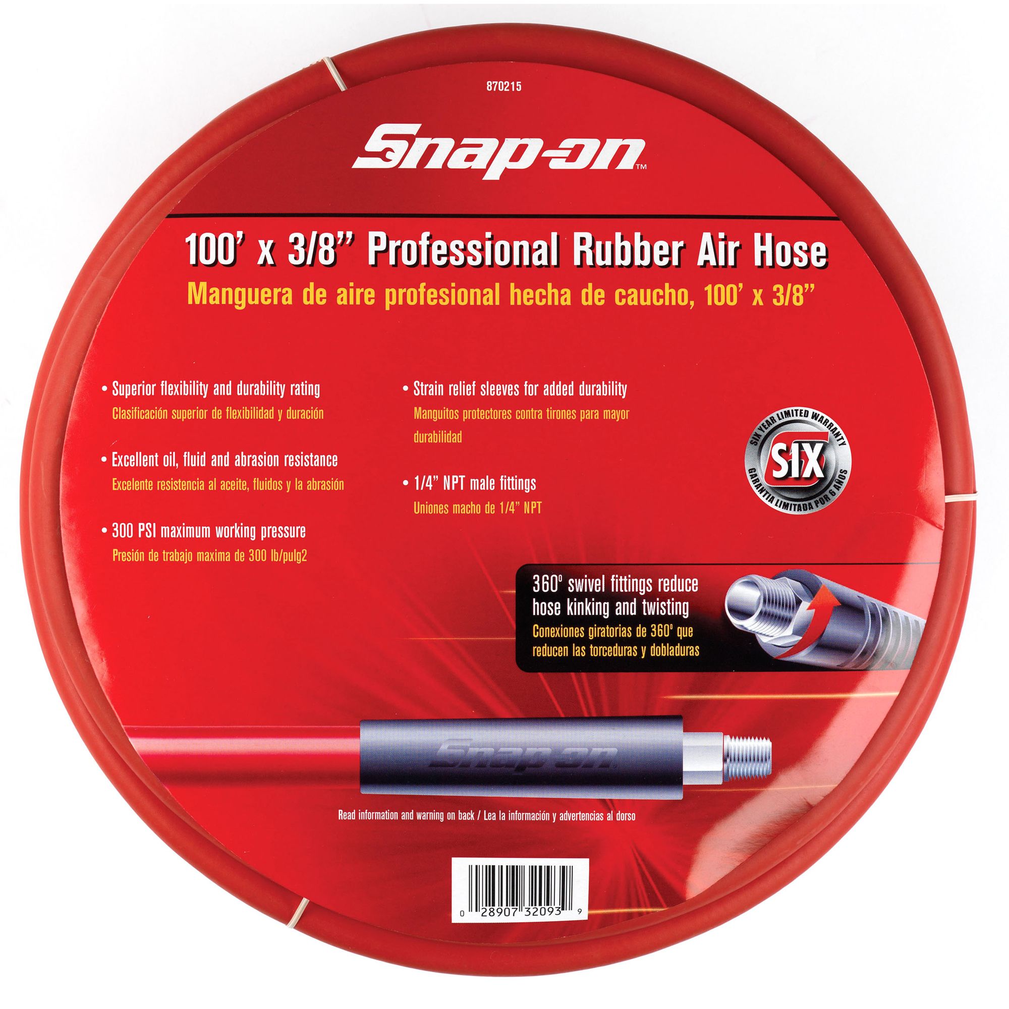 Snap-on&reg; 3/8 in. x 100 ft. Rubber Air Hose at Sears.com