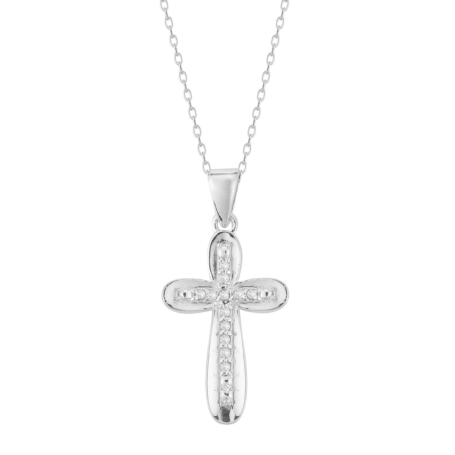Avance The Avance Collection: Sterling Silver 1/10Cttw Diamond Cross Pendant at Kmart.com