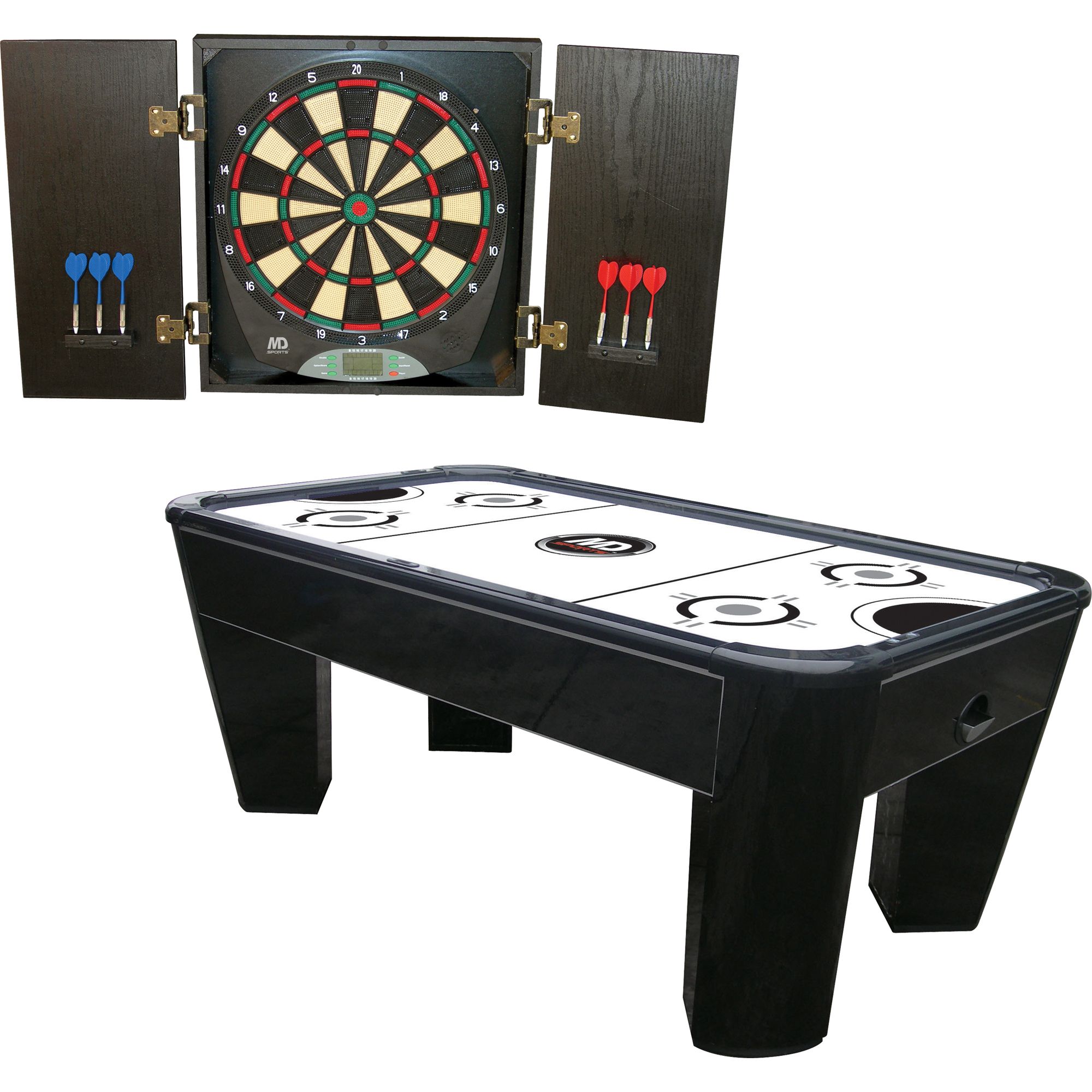 MD Sports 18401 7ft Power Play Air Powered Hockey Table w/ BONUS