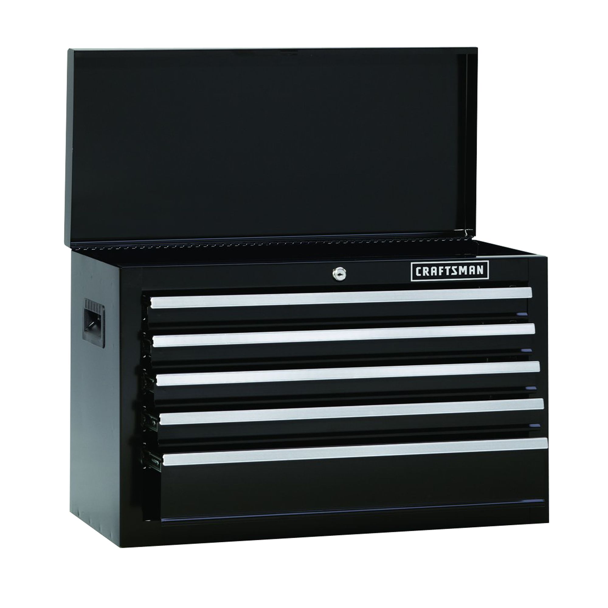 Craftsman 26 Wide 5-Drawer Basic Ball-Bearing Top Chest - Black