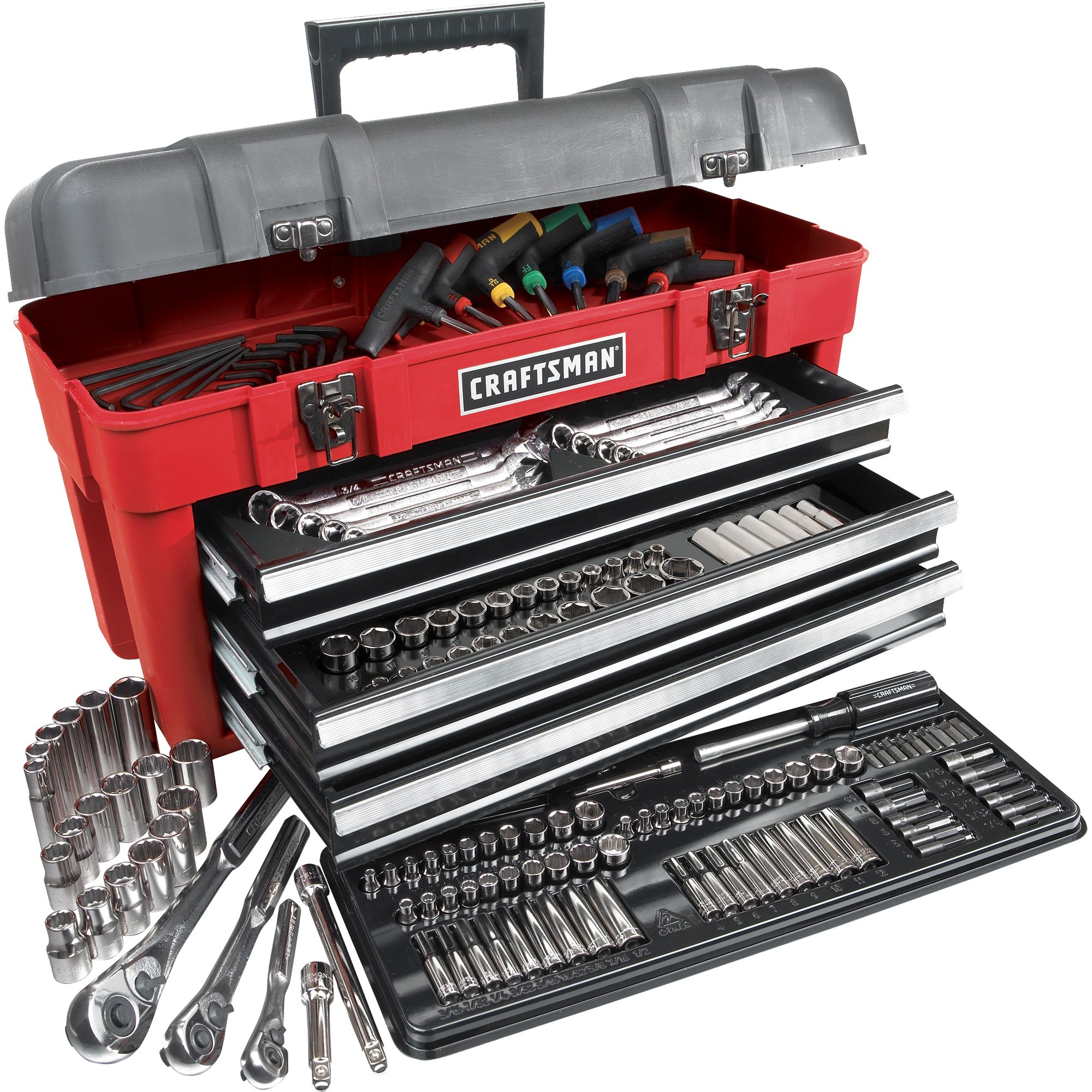 Craftsman 189 piece Mechanic #39 s Tool Set with Tool Box Craftsman 189 piece Mechanic #39 s Tool Set with Tool Box