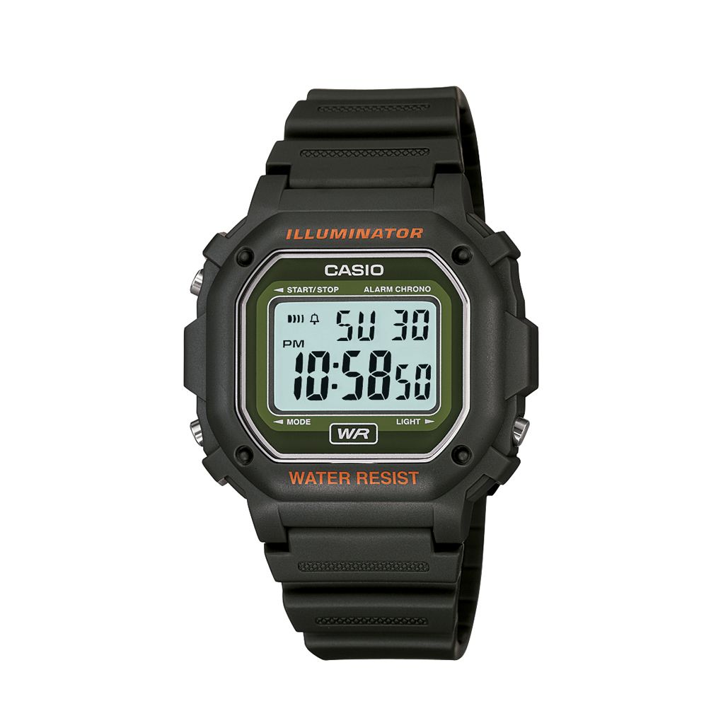 Sharp Mens Calendar Day/Date Chronograph Digital Watch with Black Case