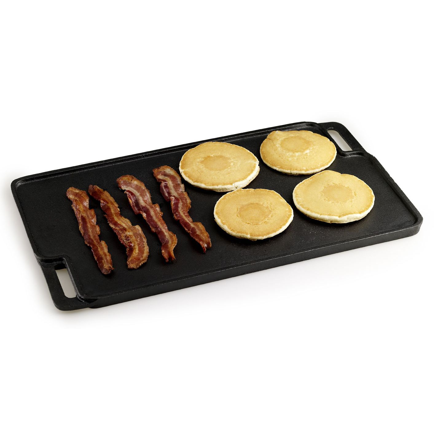 Basic Essentials Cast Iron Double Griddle Black More than 14 in.