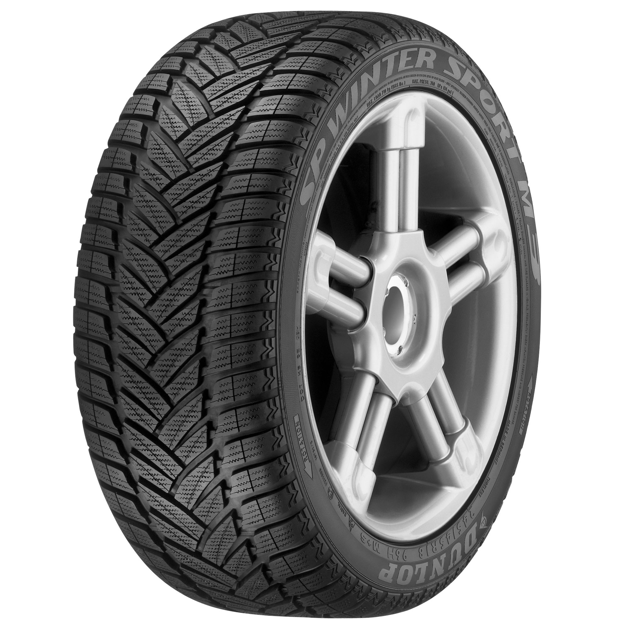  Dunlop Winter Sport M3 Tire- 295/40R20XL 110V BW - Winter Tire 