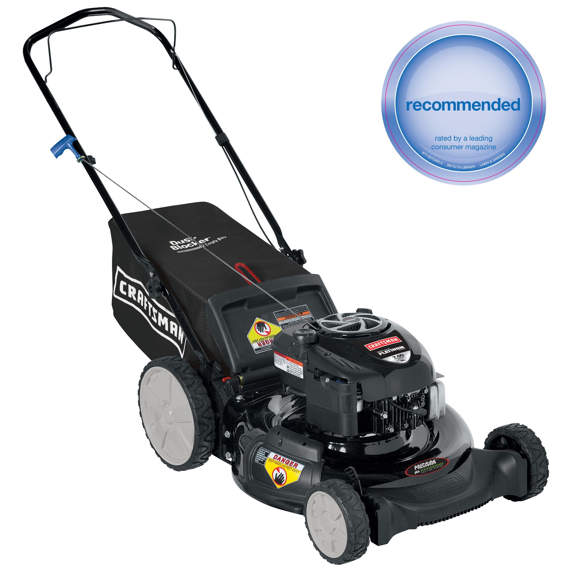 Craftsman 21 190cc Rear Bag High Wheel Push Lawn Mower w/ MRS Non CA 11 in.