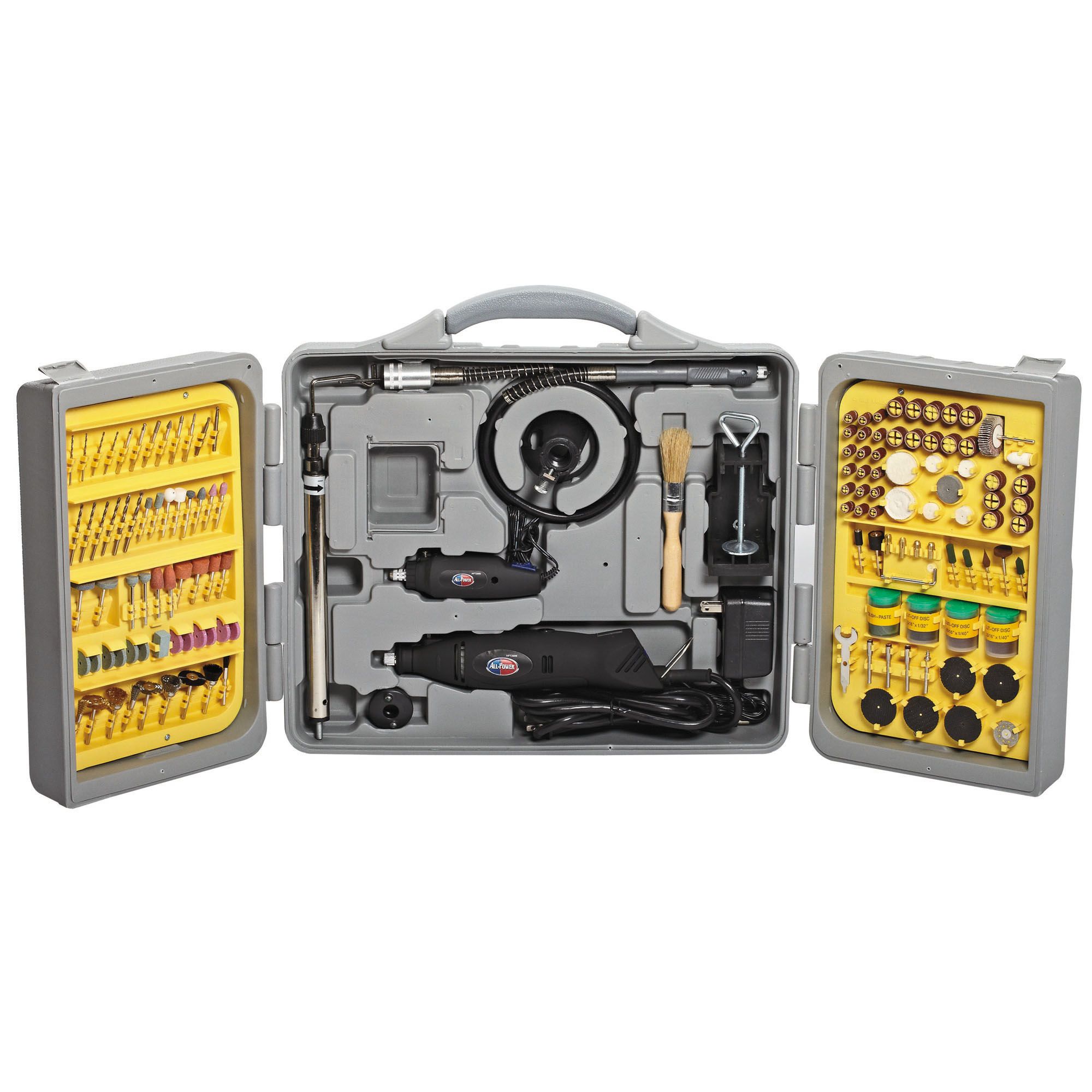 All Power 2pc Rotary Tool Kit with 236 Accessories